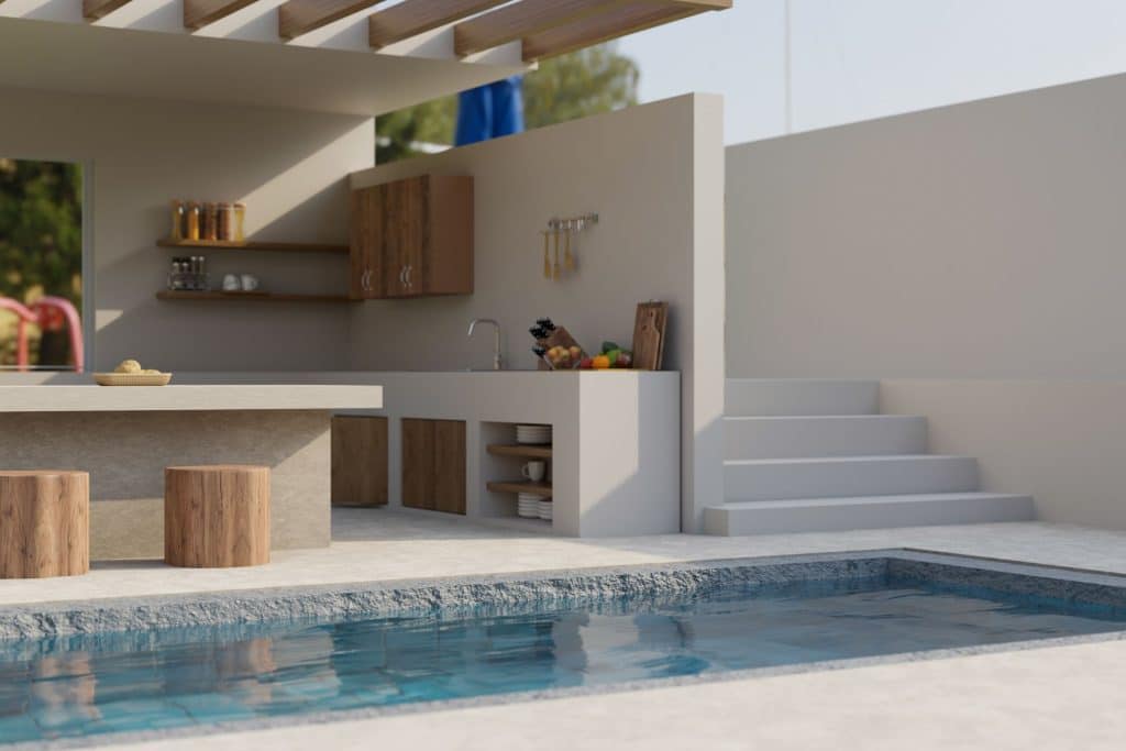 Poolhouse cuisine d'été